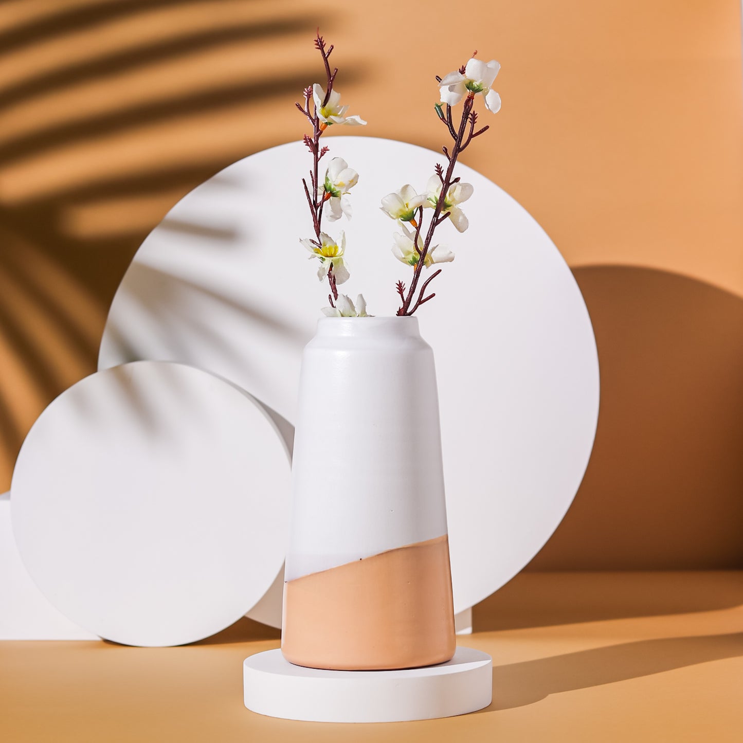 (Large cylindrical) pottery vase