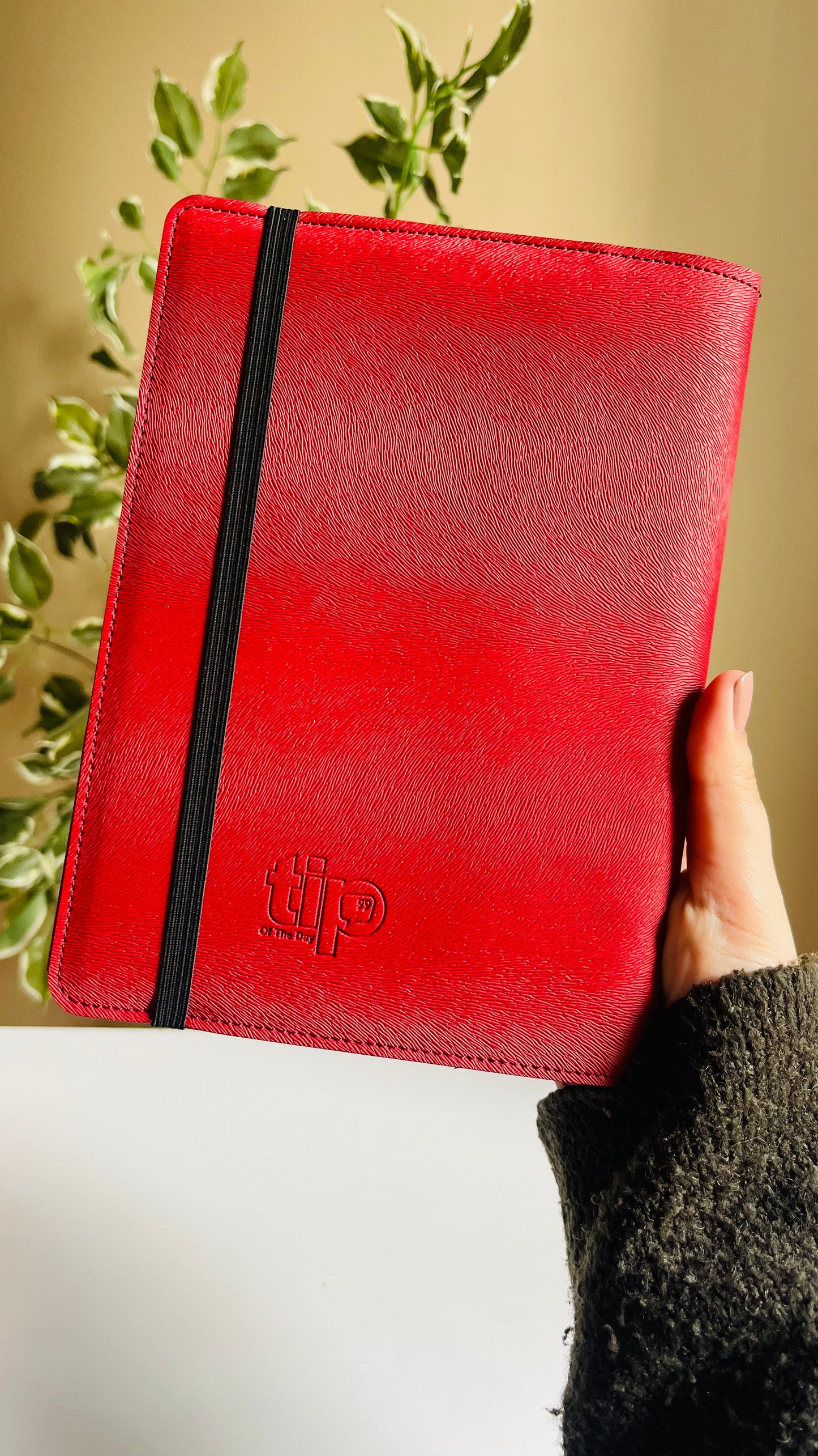 Burgundy Arabic Leather Agenda