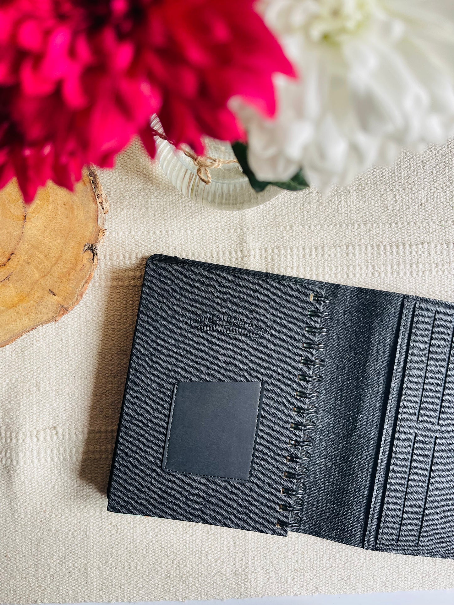 Black Arabic Leather Agenda