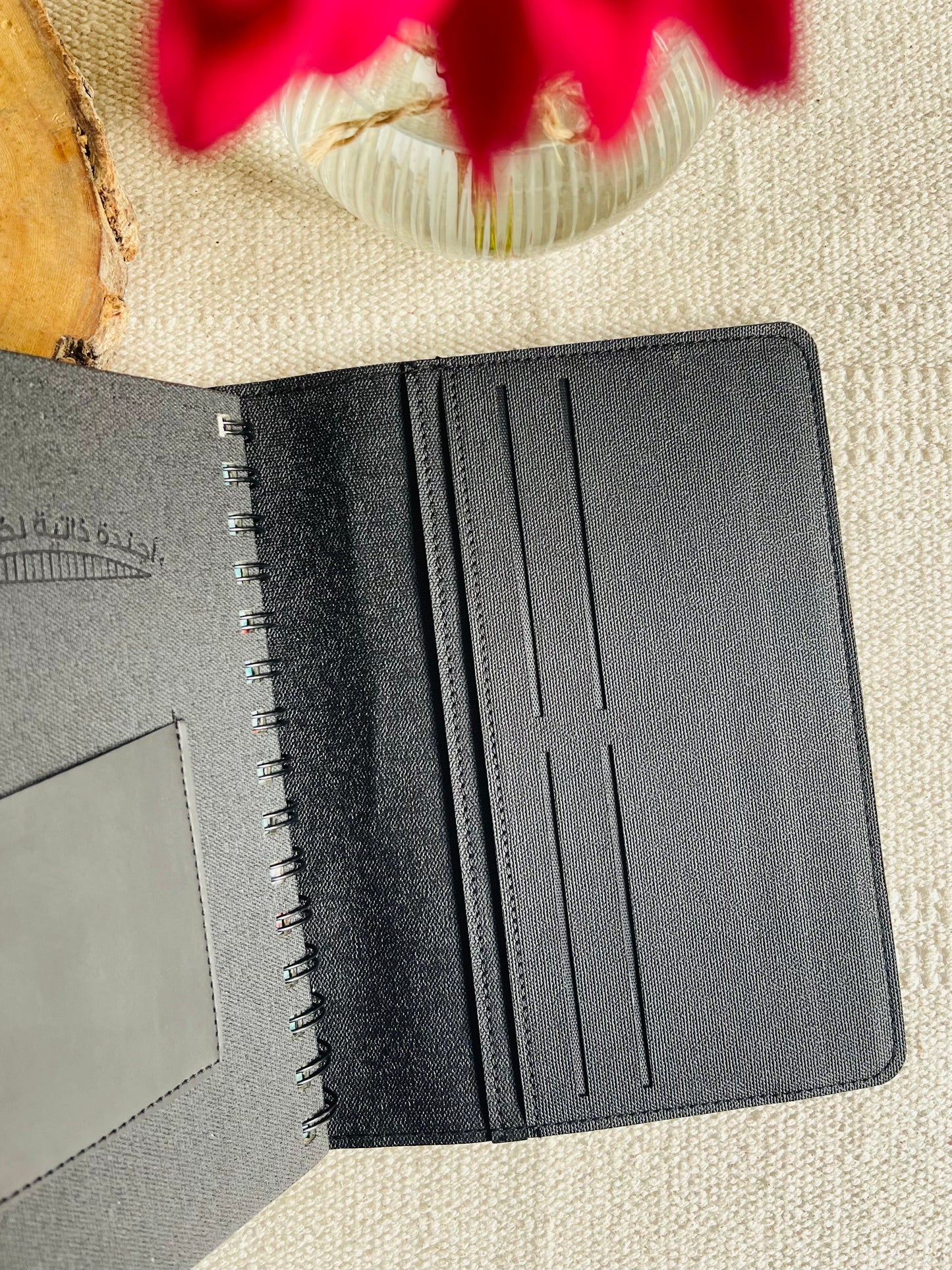Black Arabic Leather Agenda