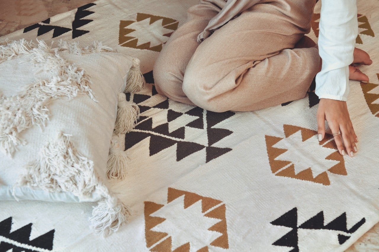 Ivory cushion cover
