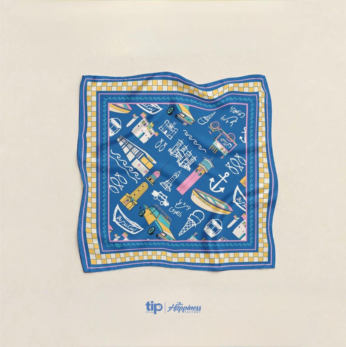 Alex Corniche Scarf – Blue