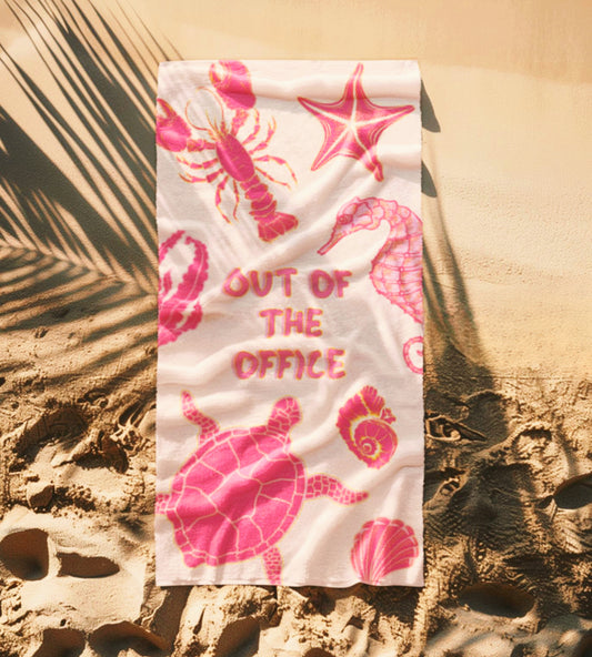 Out Of The Office Towel - Pink