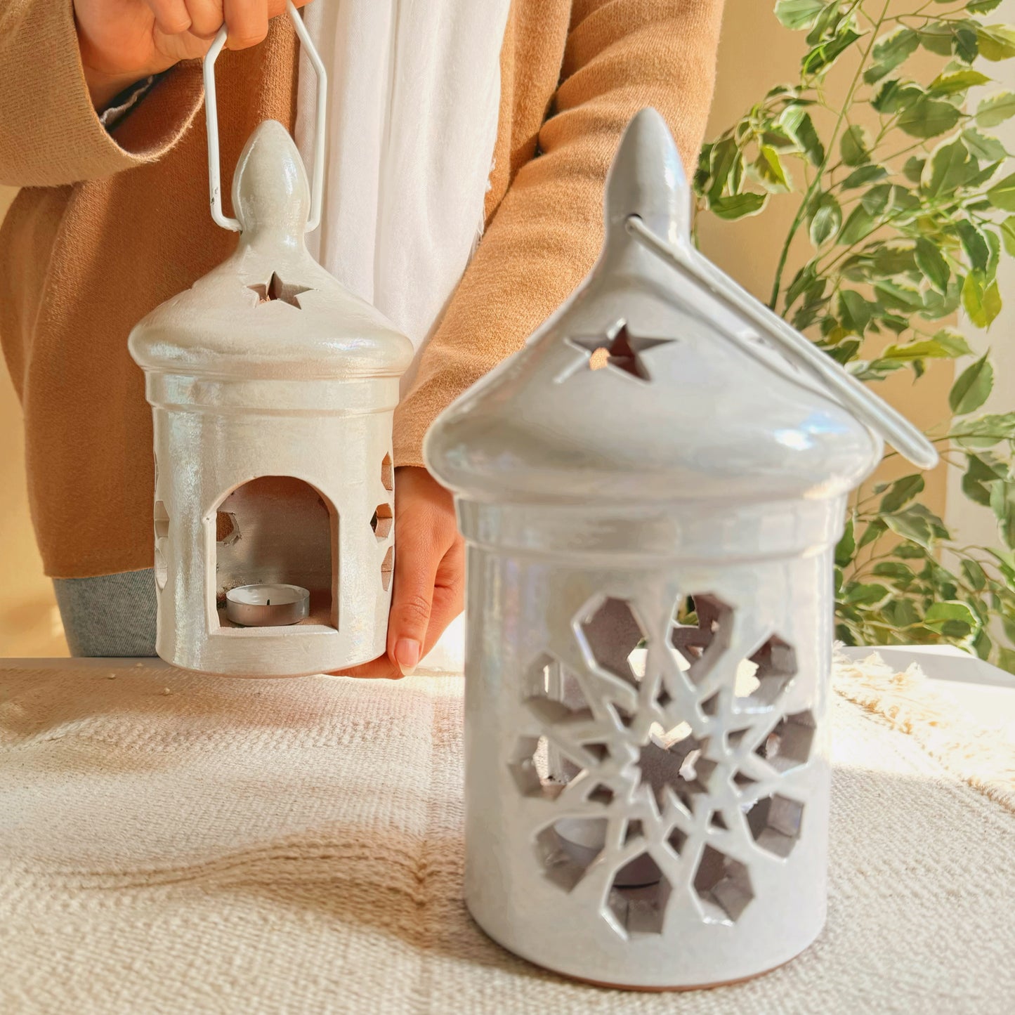 White Andalusian lantern