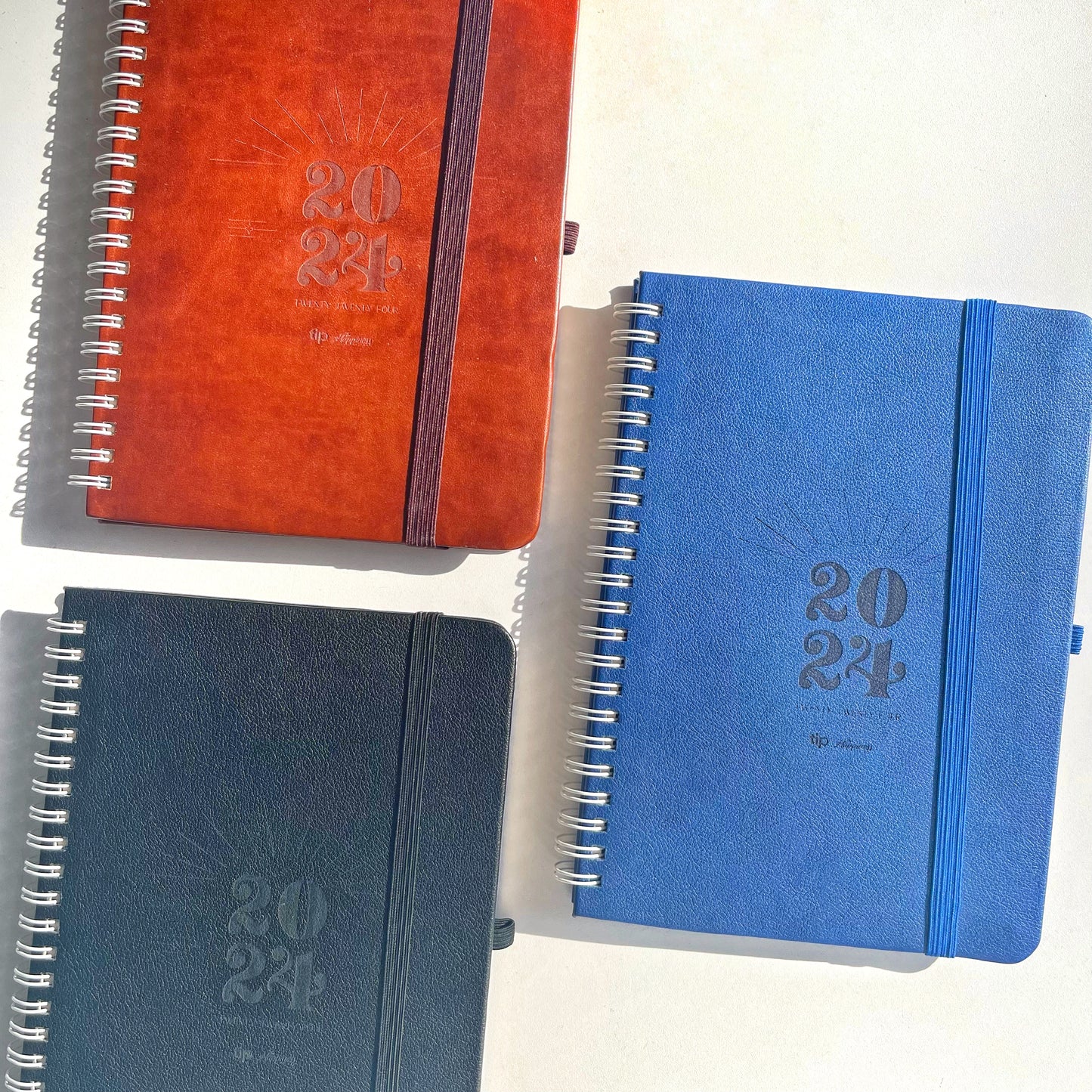 Bold 2024 Gratitude Wired Leather Notebook