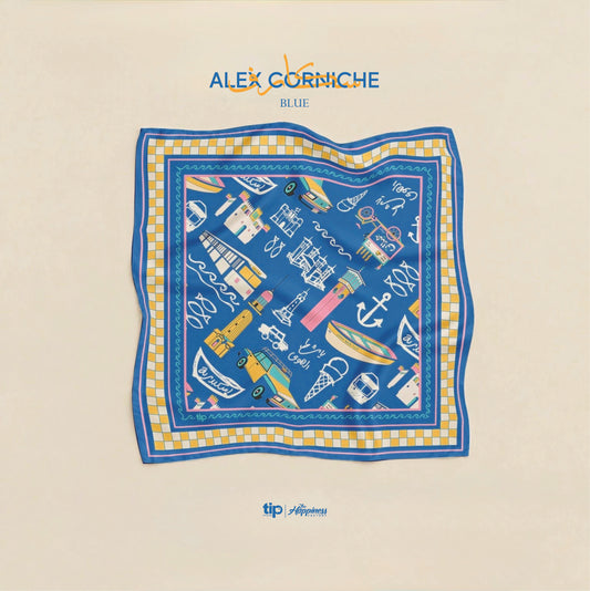 Alex Corniche Scarf – Blue