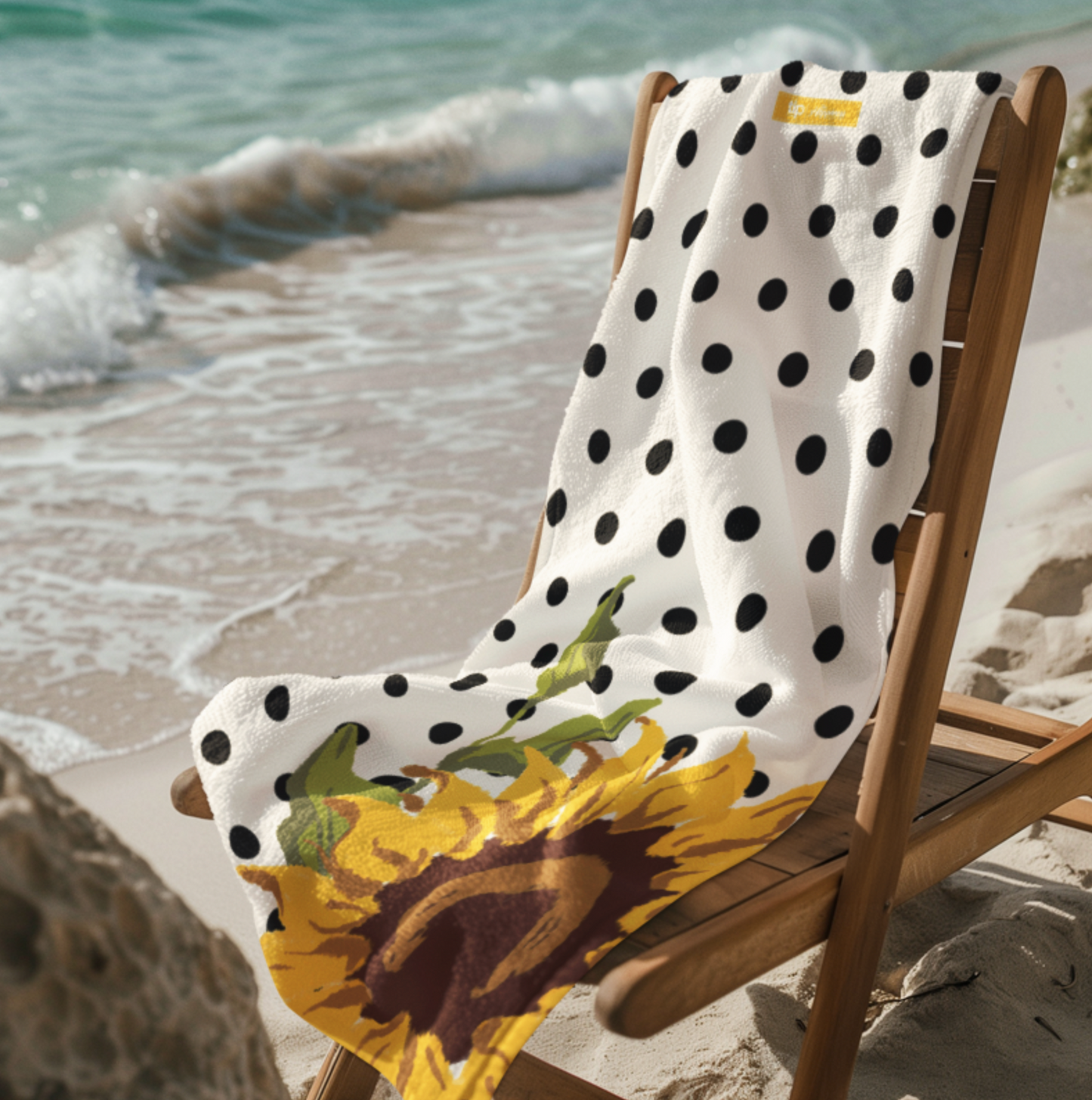 Polka Dot Sunflower Towel