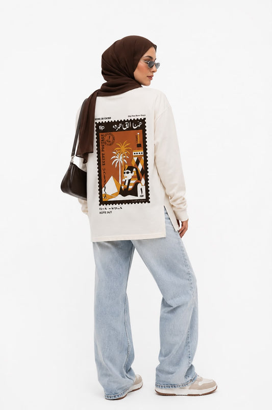 Egypt long-sleeved T-Shirt brown