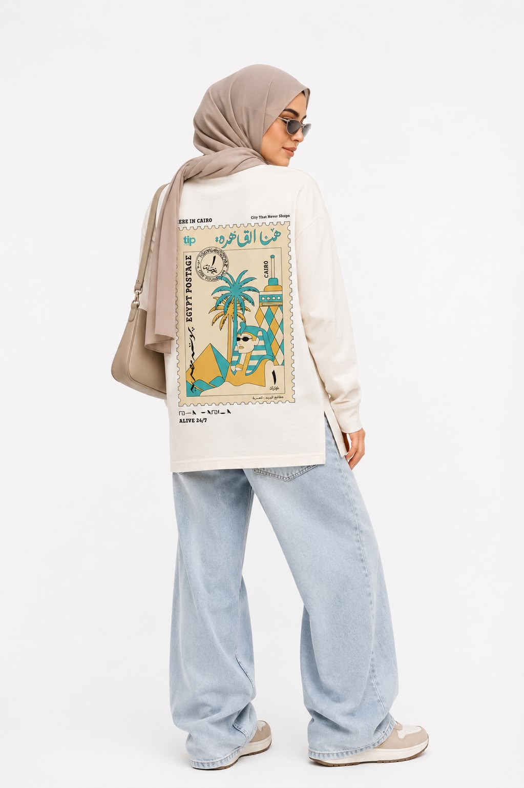 Egypt long-sleeved T-Shirt Turquoise