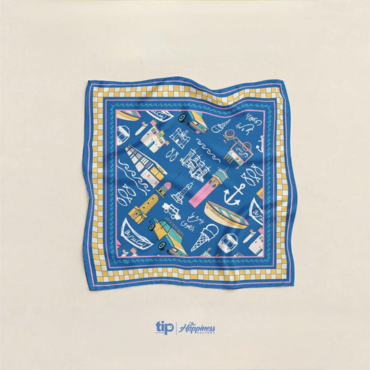 Alex Corniche Scarf – Blue