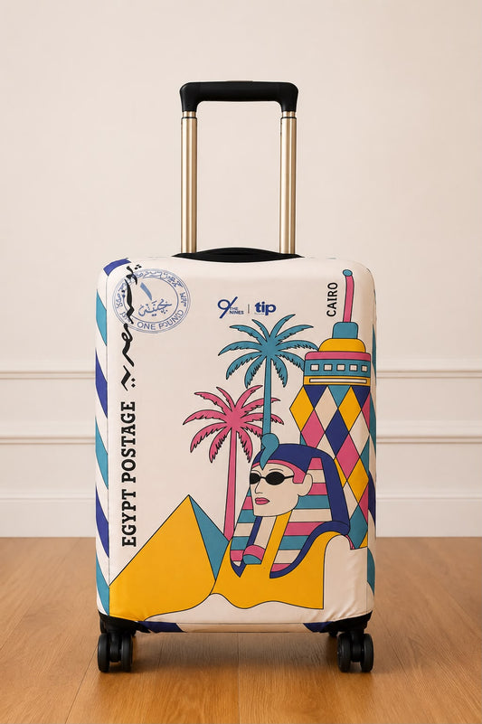 Ivory Egypt postage Luggage Cover