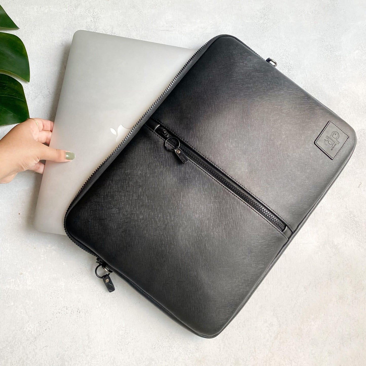 Luxury leather laptop bag